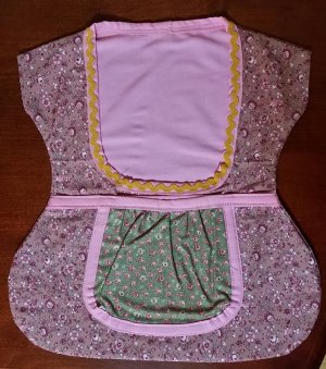 (image for) ClothesPin Bag - Dk Peach/Olive Pocket