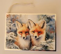 (image for) Winter Foxes Gift Tag
