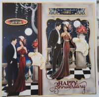 (image for) Golden Age Couple Anniversary Card