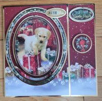 (image for) Puppy and Christmas Gift Christmas Card