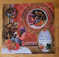 (image for) Girl Feeding Donkey Carrots Christmas Card