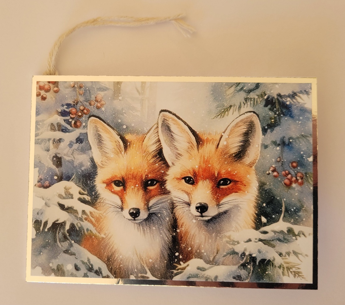 (image for) Winter Foxes Gift Tag